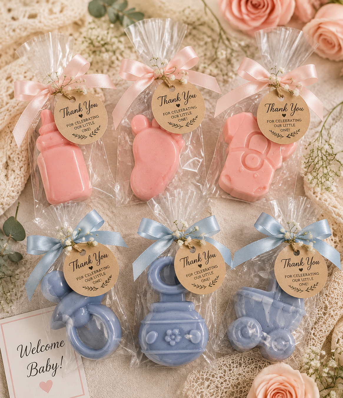Baby Shower Favor Soaps – Custom Goat Milk Soap Set