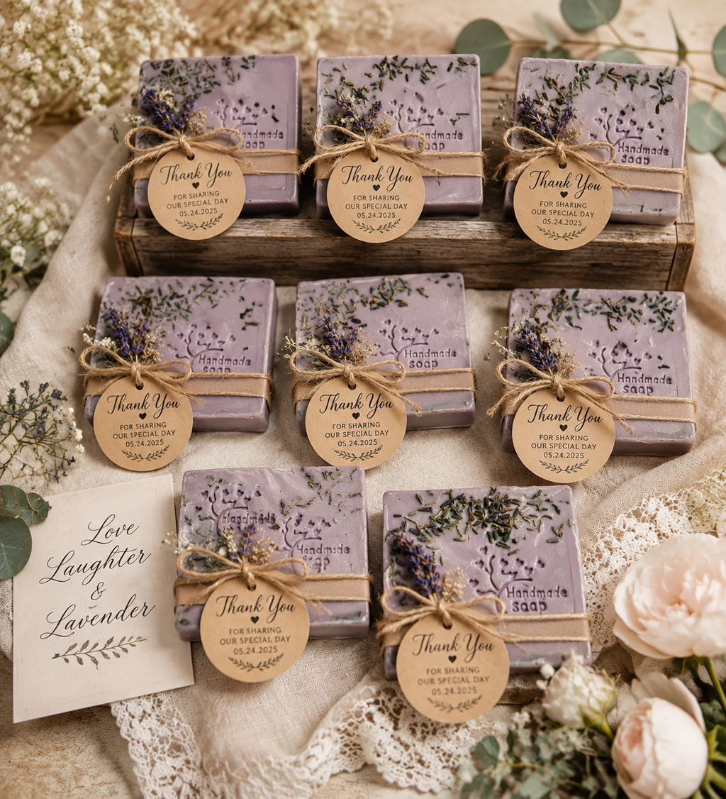 Custom Wedding Favor Soaps – Handcrafted Goat Milk Bars