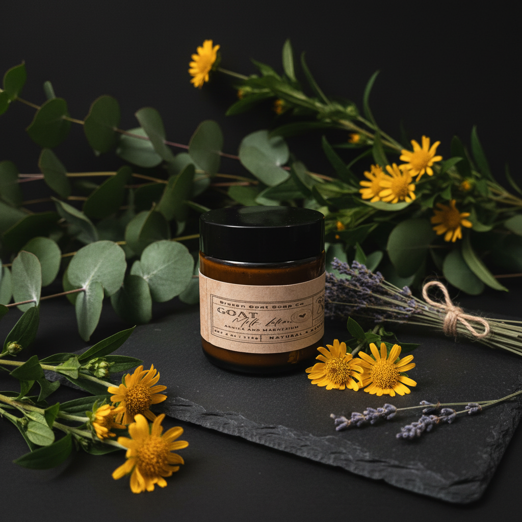 Arnica & Magnesium Relief Lotion – Botanical Scene