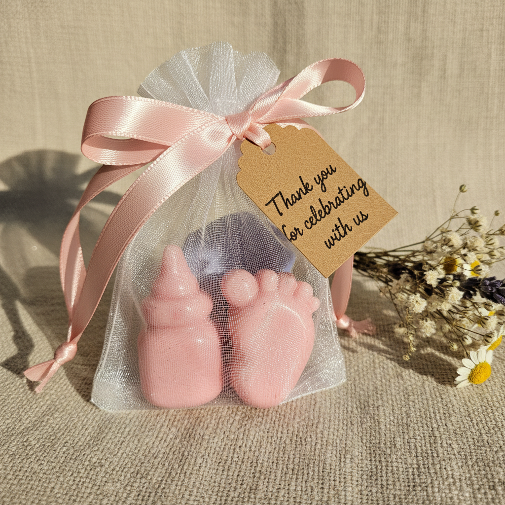 Baby Shower Favor Soap in Organza Bag