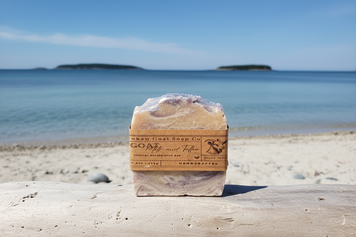 Coastal Waters Soap Bar with Summer Ocean Inlet Background