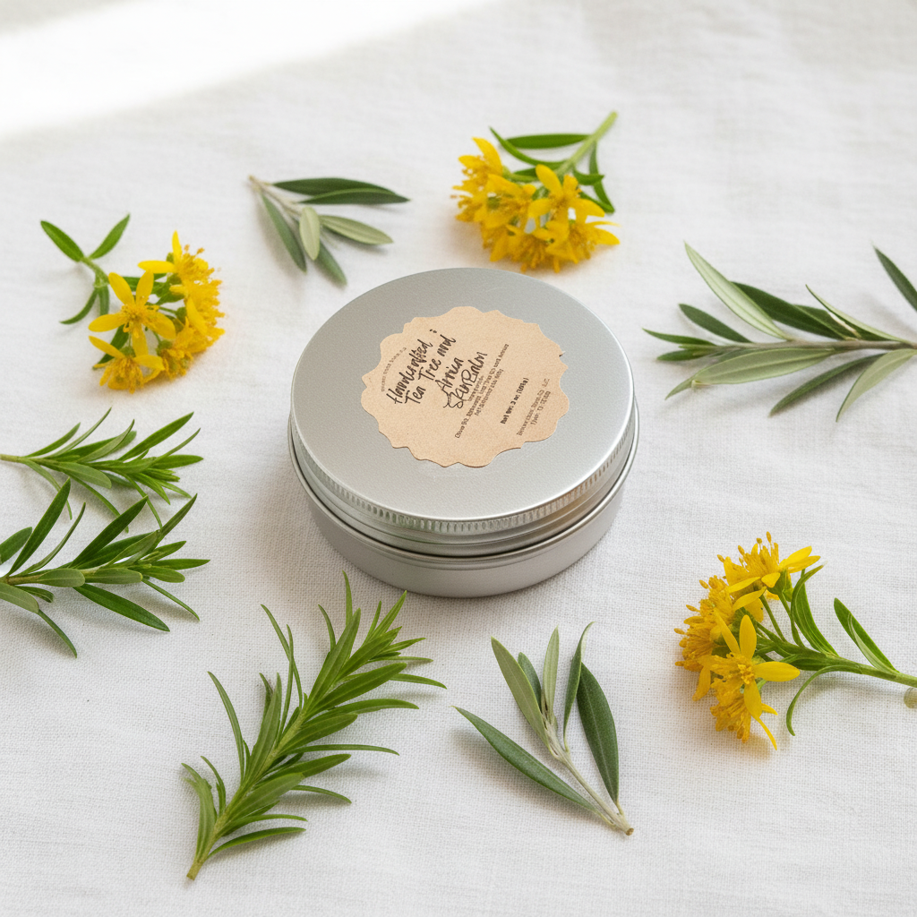 Tea Tree & Arnica Skin Balm – Botanical Scene